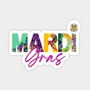 Funny Mardi Gras squad Magnet