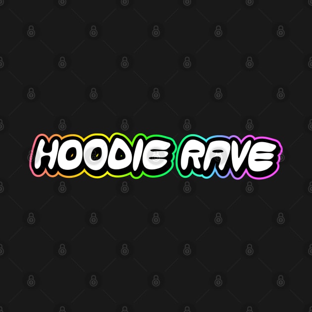 Hoodie Rave Rainbow Outline Inverted One-Liner by MOULE