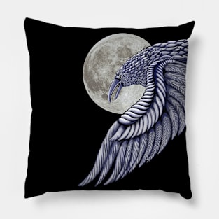 Moon Raven Pillow