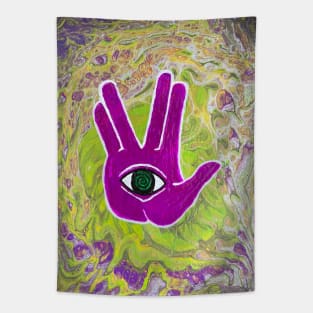 Rezz Eye Purple Tapestry