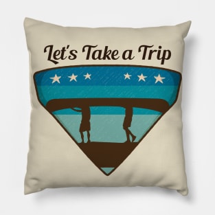 L'ets Take a Trip / Retro Design / Camping Lovers / Vintage Design Pillow