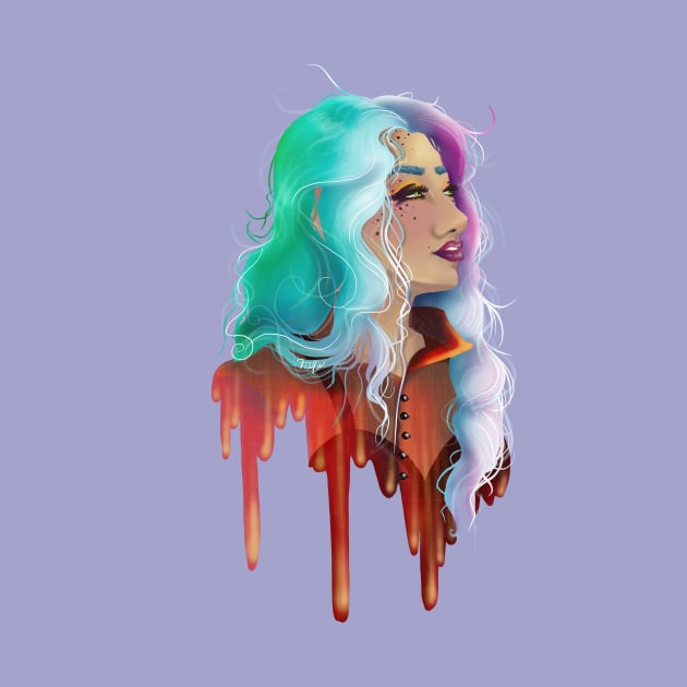 Drippy Dreamy Portrait by Labrattish