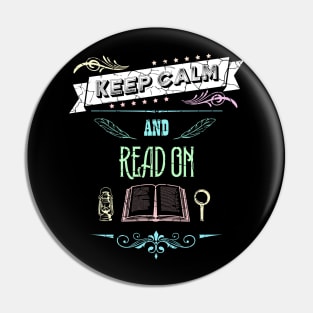 Keep Calm and Read On Vintage RC10 Pin