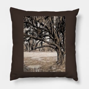 Trees On the Grounds of Jean Lafitte National Historical Park  Louisiana Pillow