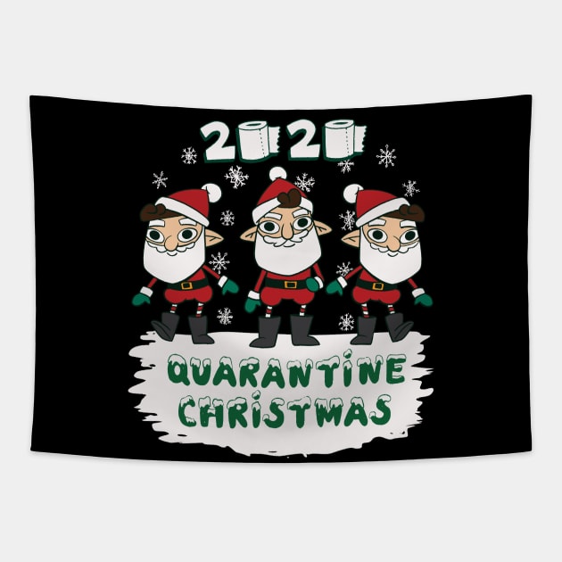 Quarantine Christmas 2020 Gnomes Tapestry by Printroof