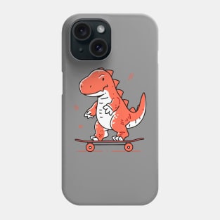 Cute Skateboarding Dinosaur Phone Case