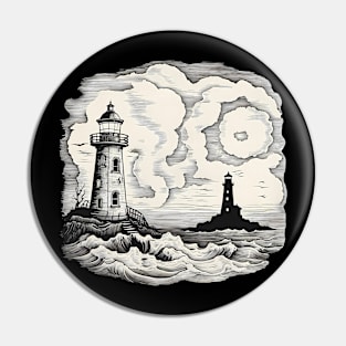 Lighthouse in a Gloomy Weather Pin