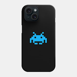 Cyan Space Invaders Phone Case