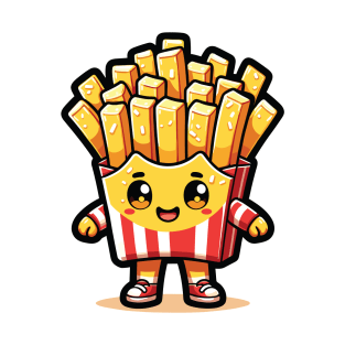 Fry-Day Fun - Anime French Fries Character T-Shirt