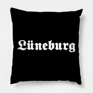 Lüneburg written with gothic font Pillow