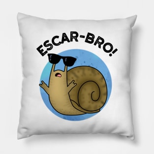 Escar-bro Cute French Escargot Snail Pun Pillow