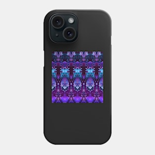 Elegant Blue and Purple Fractal Lace Phone Case