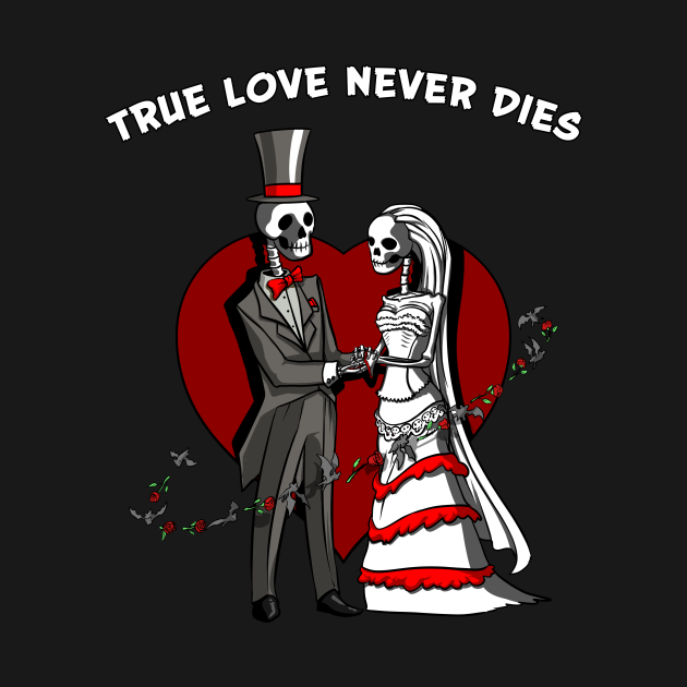 Skeletons Wedding Cute Halloween Anniversary Skeletons Wedding T