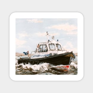 Thames Police Boat 1980s Magnet