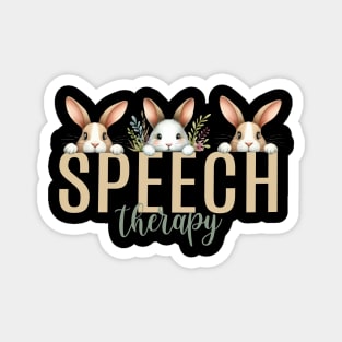 Cute Speech Therapy Easter Bunnies Magnet