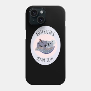 Australia’s Dream Team Cute Koala and Wombat Design Phone Case