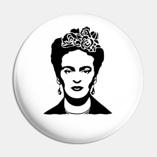 Frida Black Design Pin