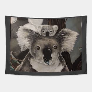 Koala mom and baby Tapestry