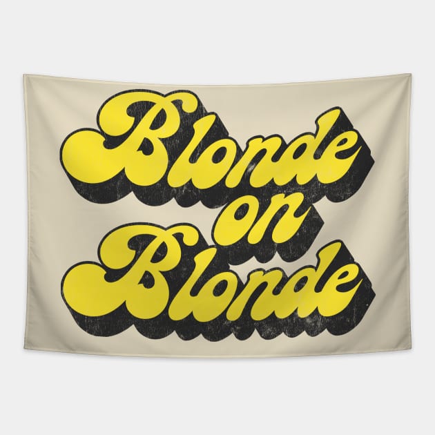 Blonde on Blonde /\/ Vintage Faded Style Fan Design Tapestry by DankFutura