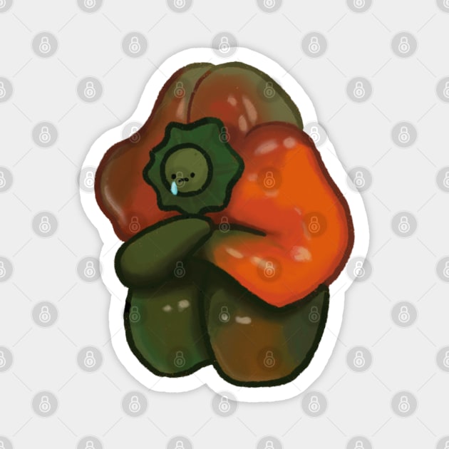 Sad bell pepper Magnet by ballooonfish