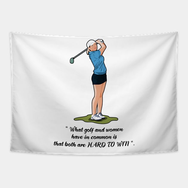 Women's golfer quotes Tapestry by Womens Art Store