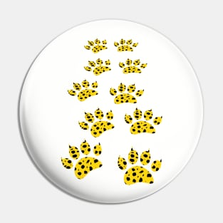 Cheetah Paw Track Pin