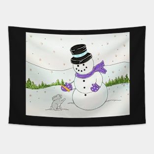 Snowman Tapestry