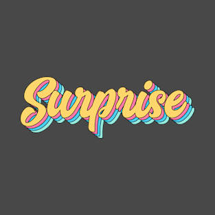 Surprise Retro Yellow Script T-Shirt