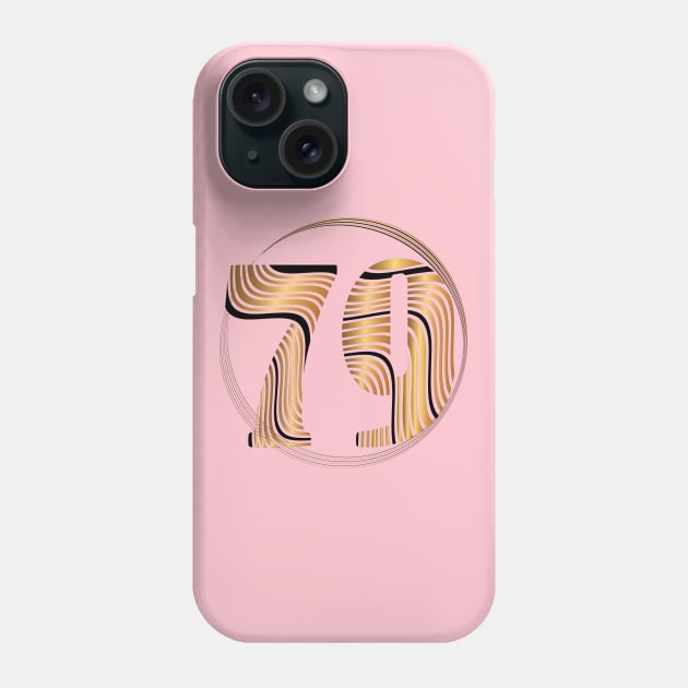 Number 79  Maglietta Golden wave effect Phone Case by Nobiya