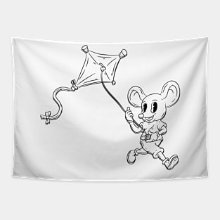 Mouse Kite Flying Tapestry