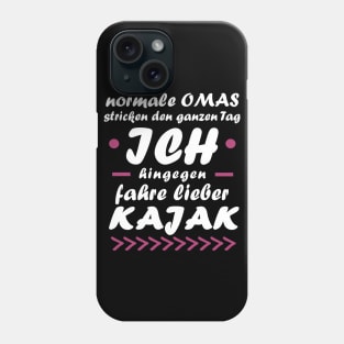 Kajak Sport Kanu Paddel Oma Geburtstags Geschenk Phone Case