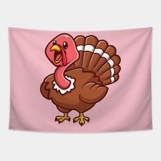 Cute Turkey Bird Chicken Cartoon Tapestry