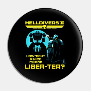 Helldivers 2 Sony Playstation Game A Nice Cup Of Liber-Tea Pin