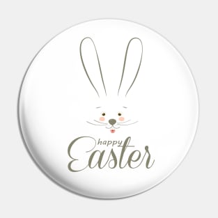 Happy Easter Holiday, Easter Bunny Art Pin