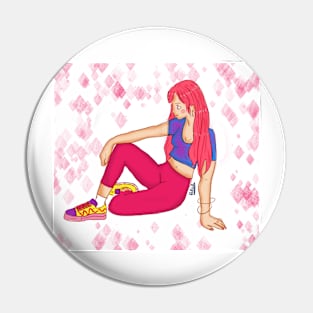 Chica rosa Pin