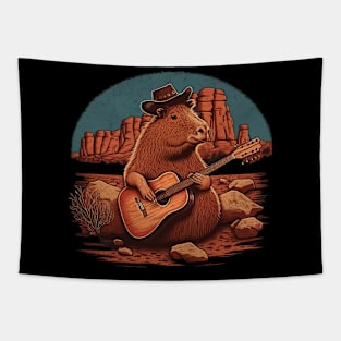 Country Capybara Tapestry