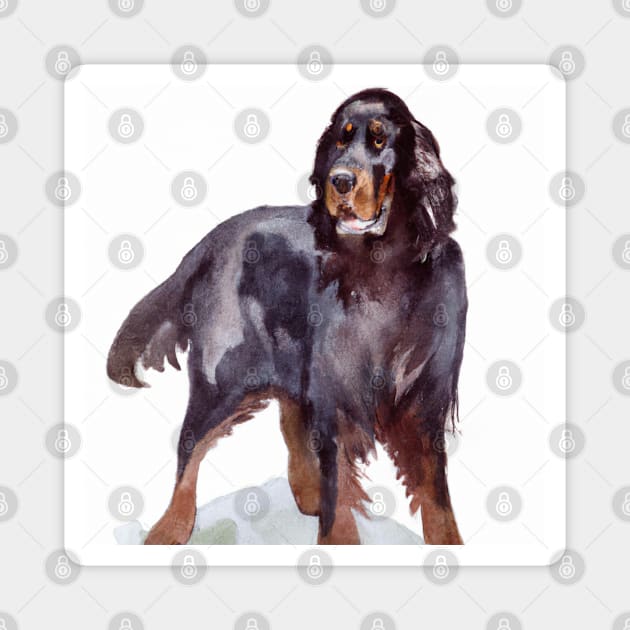 Gordon Setter Watercolor - Dog Lover Gifts Magnet by Edd Paint Something