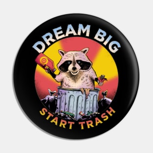 DREAM BIG START TRASH Pin