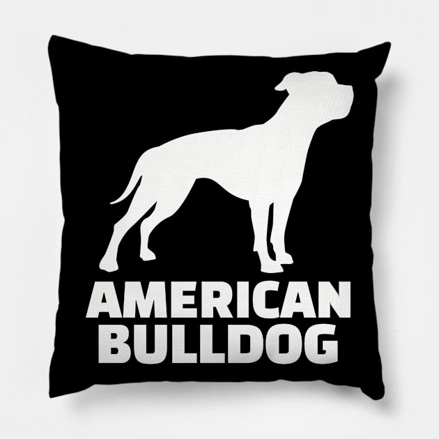 American Bulldog Pillow by Designzz