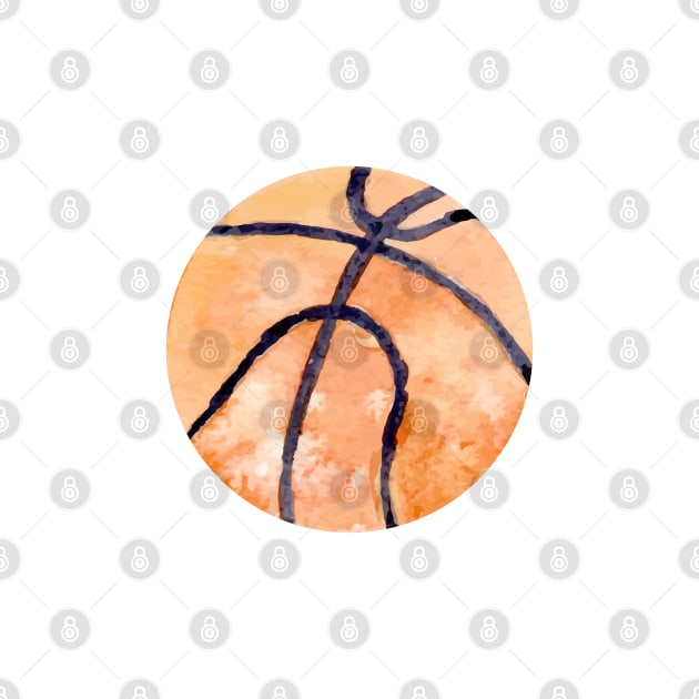 Basketball Watercolor by Harpleydesign