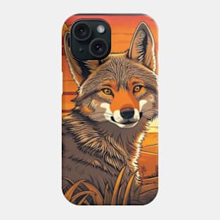 Wolf in the sunset gift ideas Phone Case