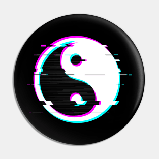 yin yang glitch Pin