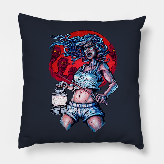 Zombies Night Pillow by Villainmazk