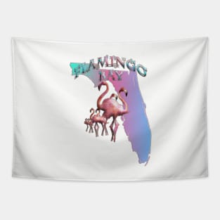 Flamingo Bay Florida Tapestry