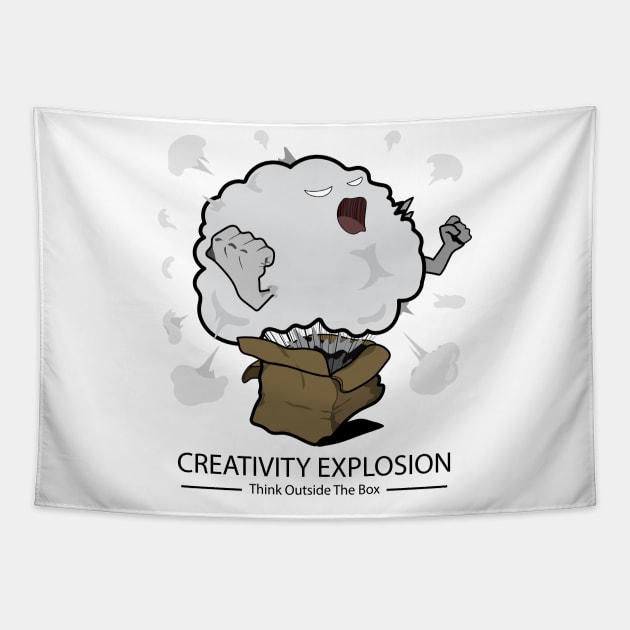 Creativity Explosion - Think Outside the Box Tapestry by RCLWOW