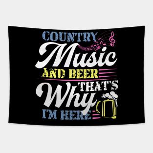 COUNTRY MUSIC AND BEER SARCASM GROUP SHIRT Tapestry