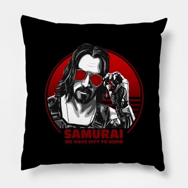 Cyberpunk - Johnny Silverhand - Samurai Pillow by ActiveNerd