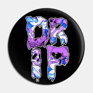 Drip Skull Vector Japanese Hip Hop Art Pin