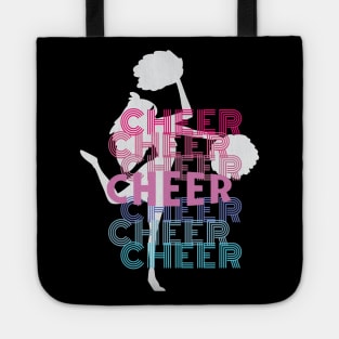 Pom Pom Cheerleader Spirit Vintage Letters Look Cheerleader Tote