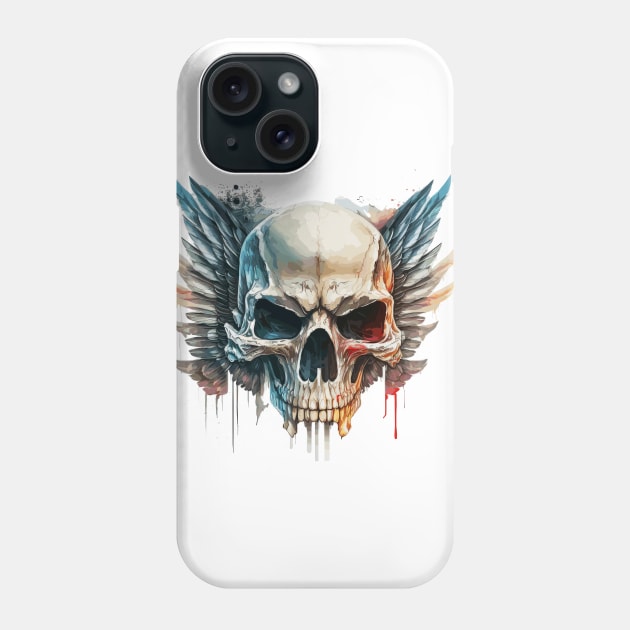 Skull Wild Life Painting Dark Character Spirit Phone Case by Cubebox